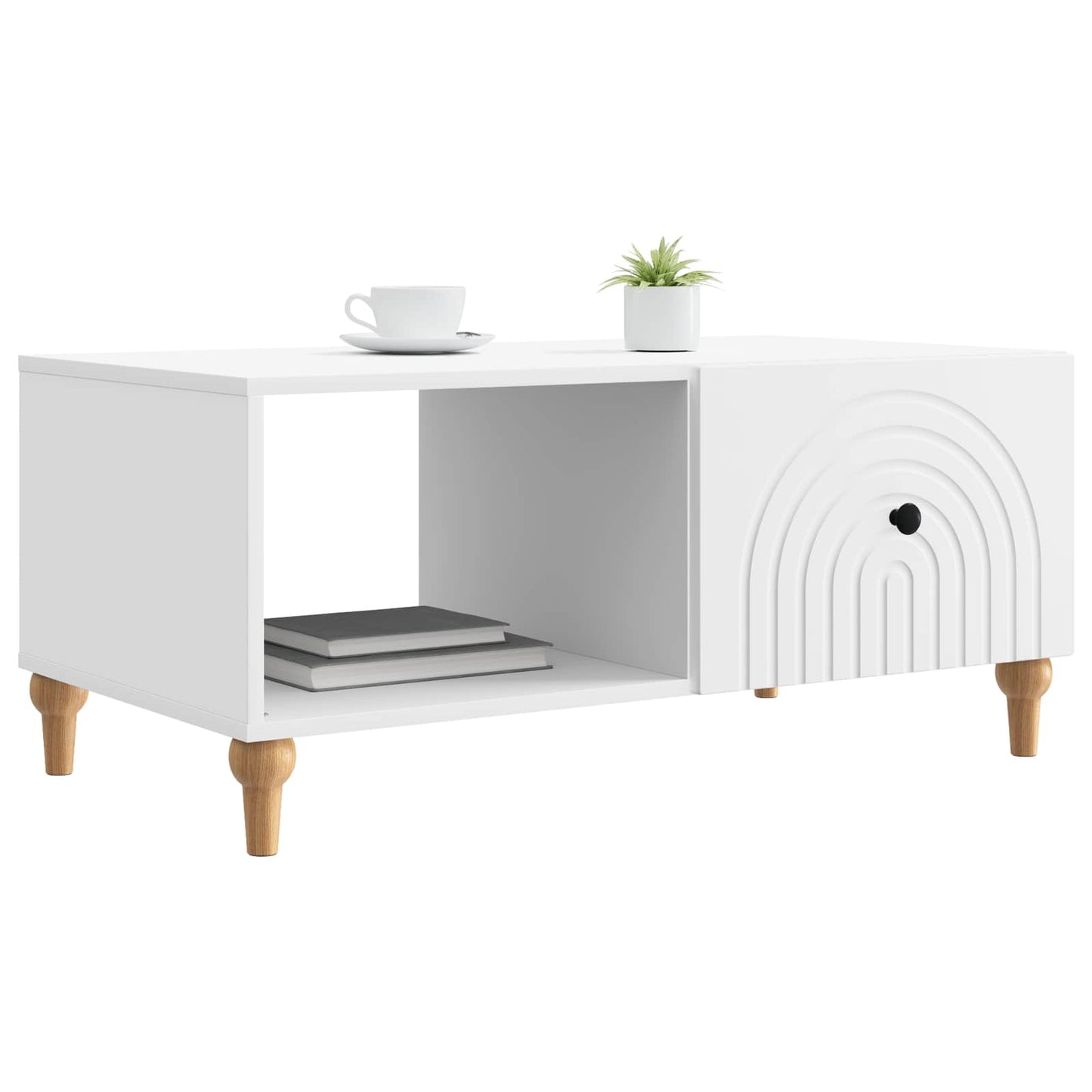 Sofabord Hvid 90 x 50 x 40 cm Konstrueret træ