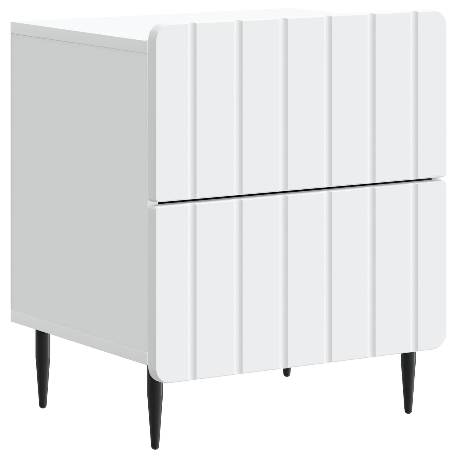 Natskab med skuffe Hvid 43 x 34,5 x 49,5 cm Konstrueret træ billede
