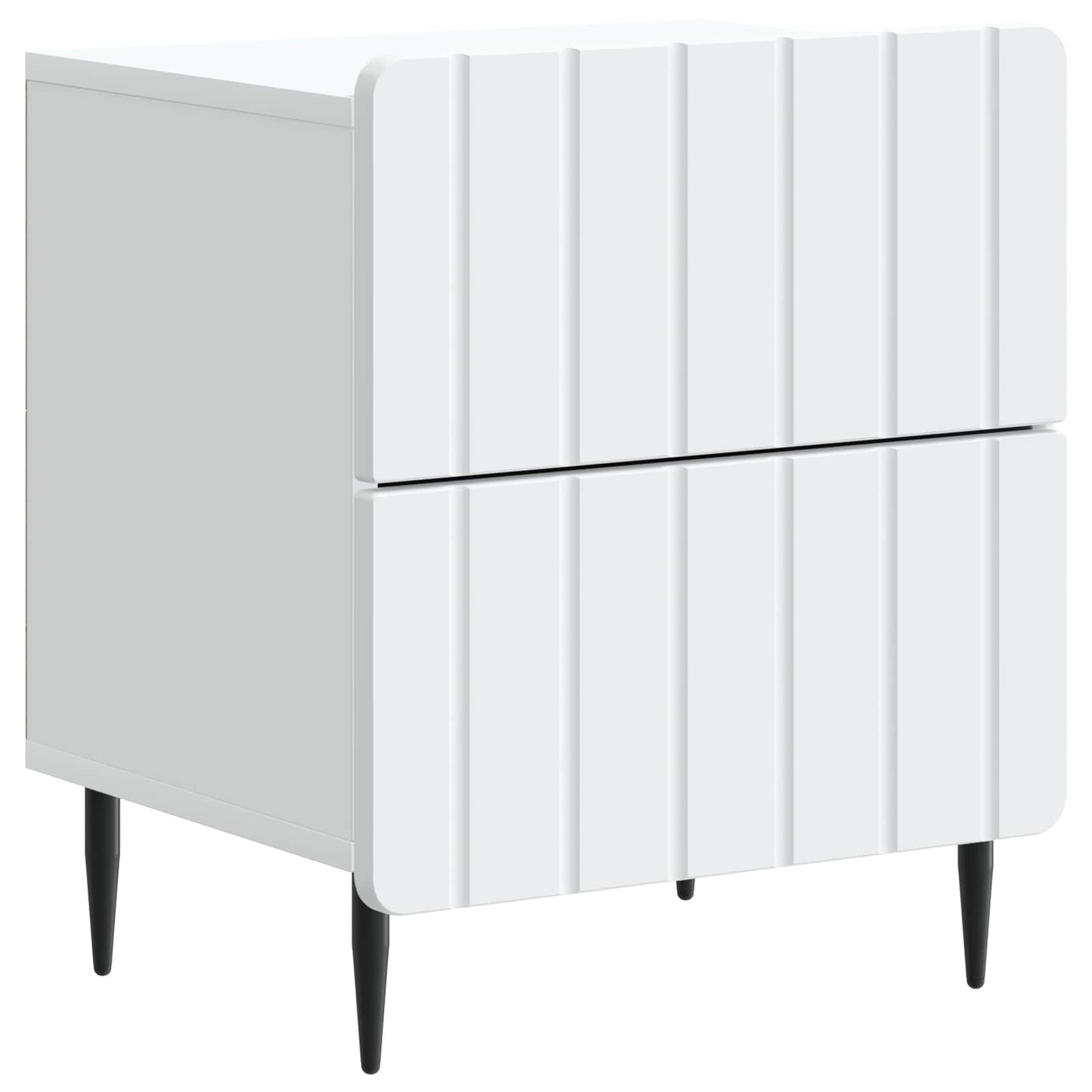 Natskab 2 stk. Hvid 43 x 34,5 x 49,5 cm Konstrueret træ