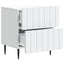 Natskab 2 pcs Hvid 43 x 34,5 x 49,5 cm Konstrueret træ