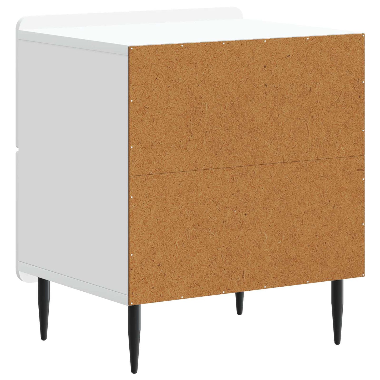 Natskab 2 pcs Hvid 43 x 34,5 x 49,5 cm Konstrueret træ