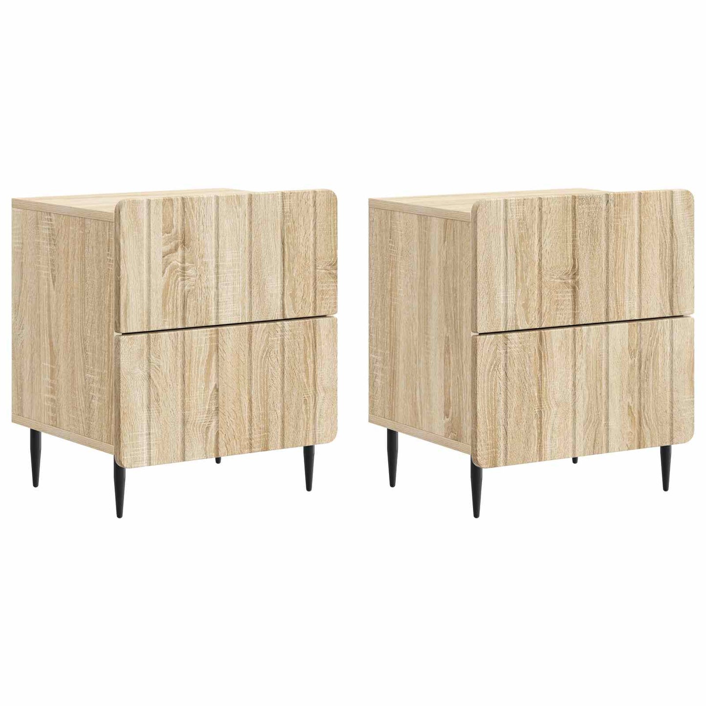 Natskab 2 stk. Sonoma-eg 43 x 34,5 x 49,5 cm Konstrueret træ