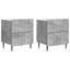 Natskab 2 pcs Betongrå 43 x 34,5 x 49,5 cm Konstrueret træ