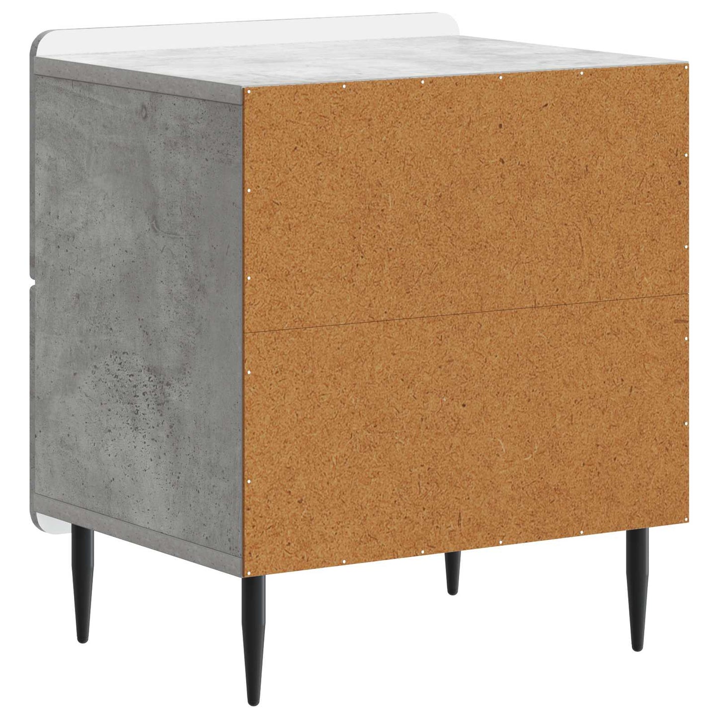 Natskab 2 pcs Betongrå 43 x 34,5 x 49,5 cm Konstrueret træ
