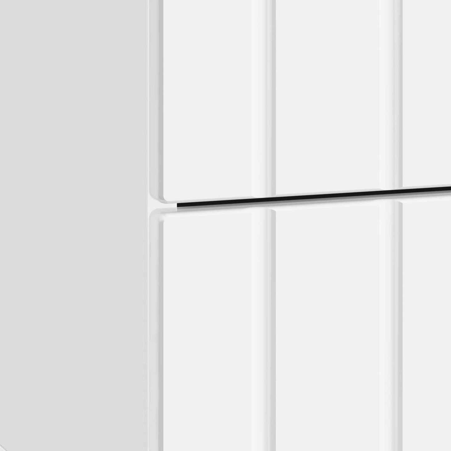 Natskab 2 pcs Hvid højglans 43 x 34,5 x 49,5 cm Konstrueret træ