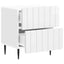 Natskab 2 pcs Hvid højglans 43 x 34,5 x 49,5 cm Konstrueret træ