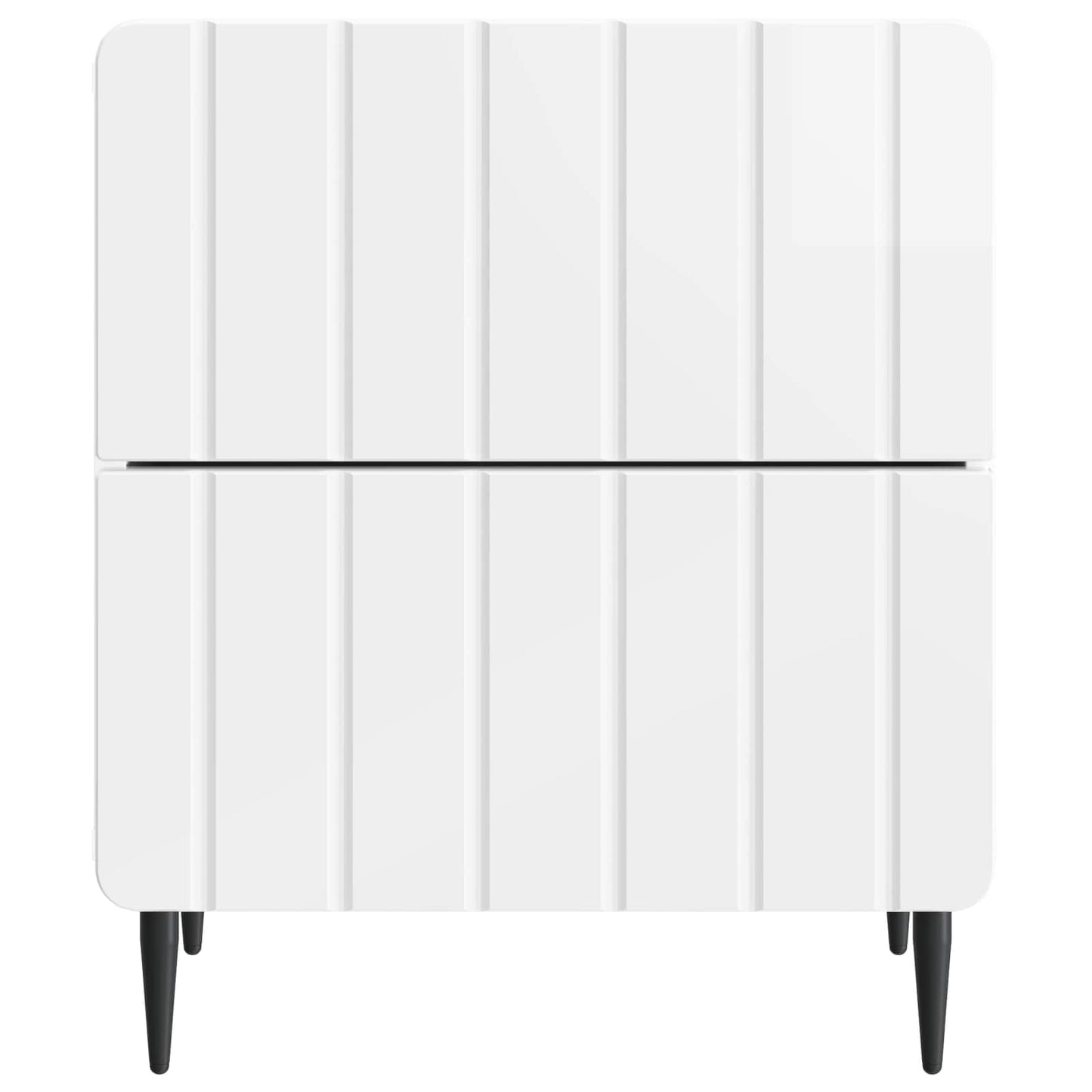 Natskab 2 pcs Hvid højglans 43 x 34,5 x 49,5 cm Konstrueret træ