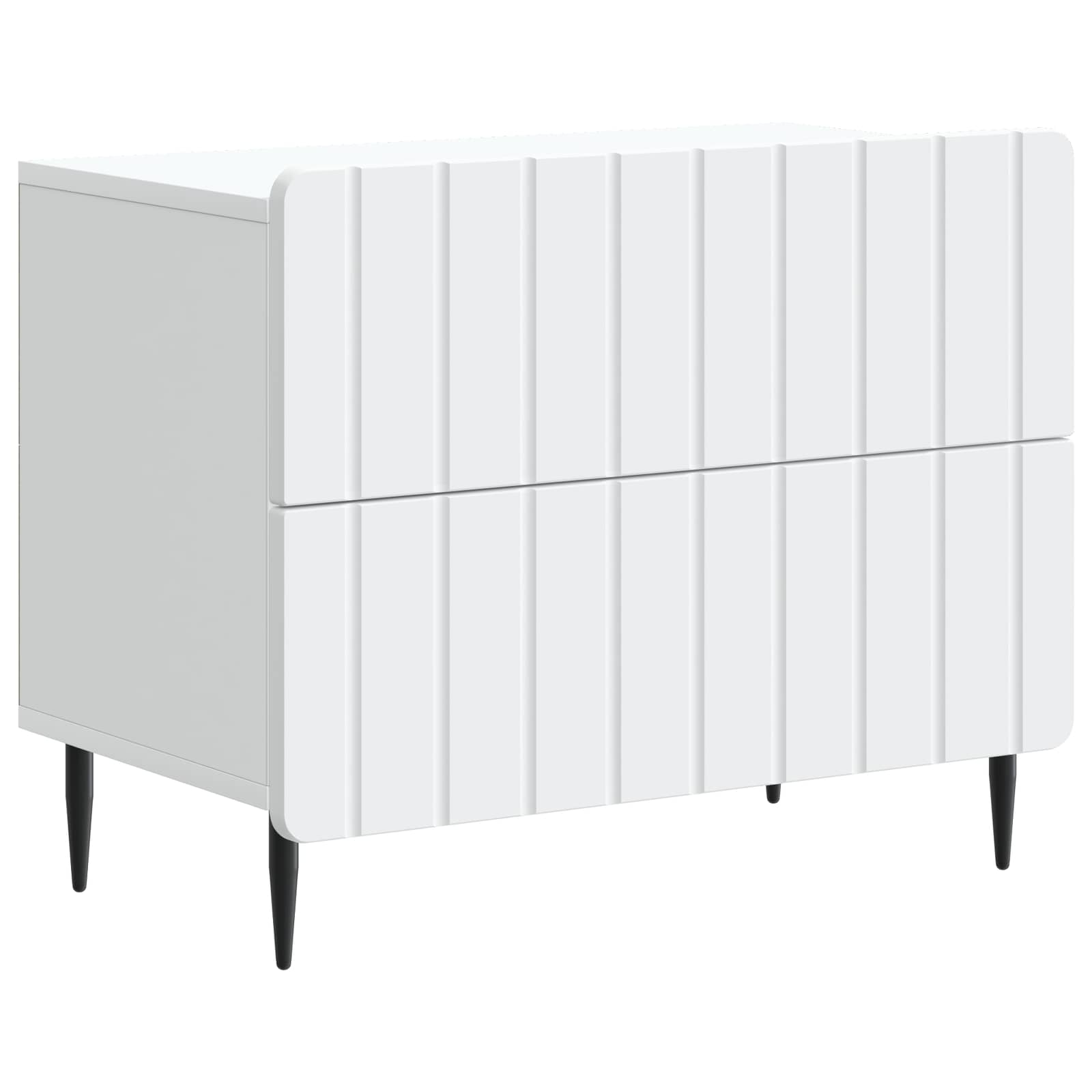 Natskab med skuffe Hvid 62 x 34,5 x 49,5 cm Konstrueret træ billede
