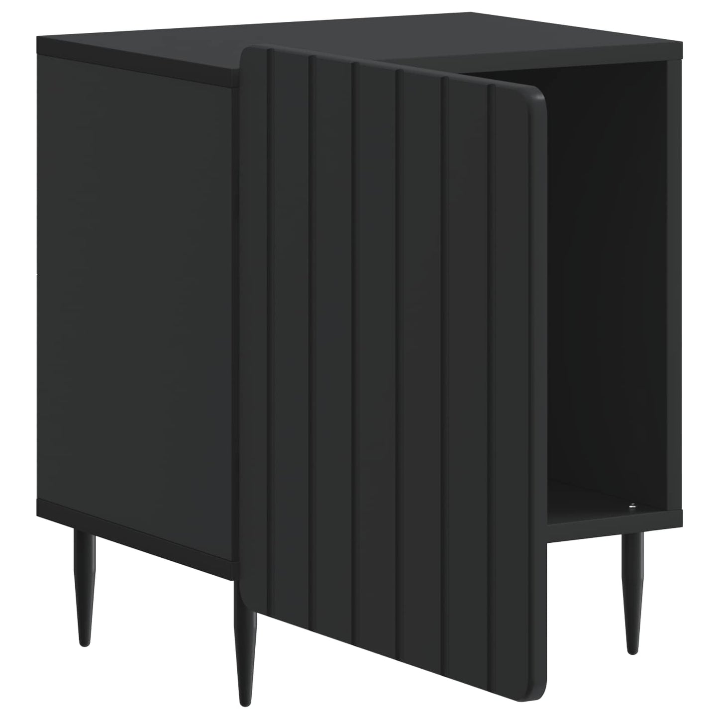 Natskab 2 pcs Sort 43 x 34,5 x 52 cm Konstrueret træ