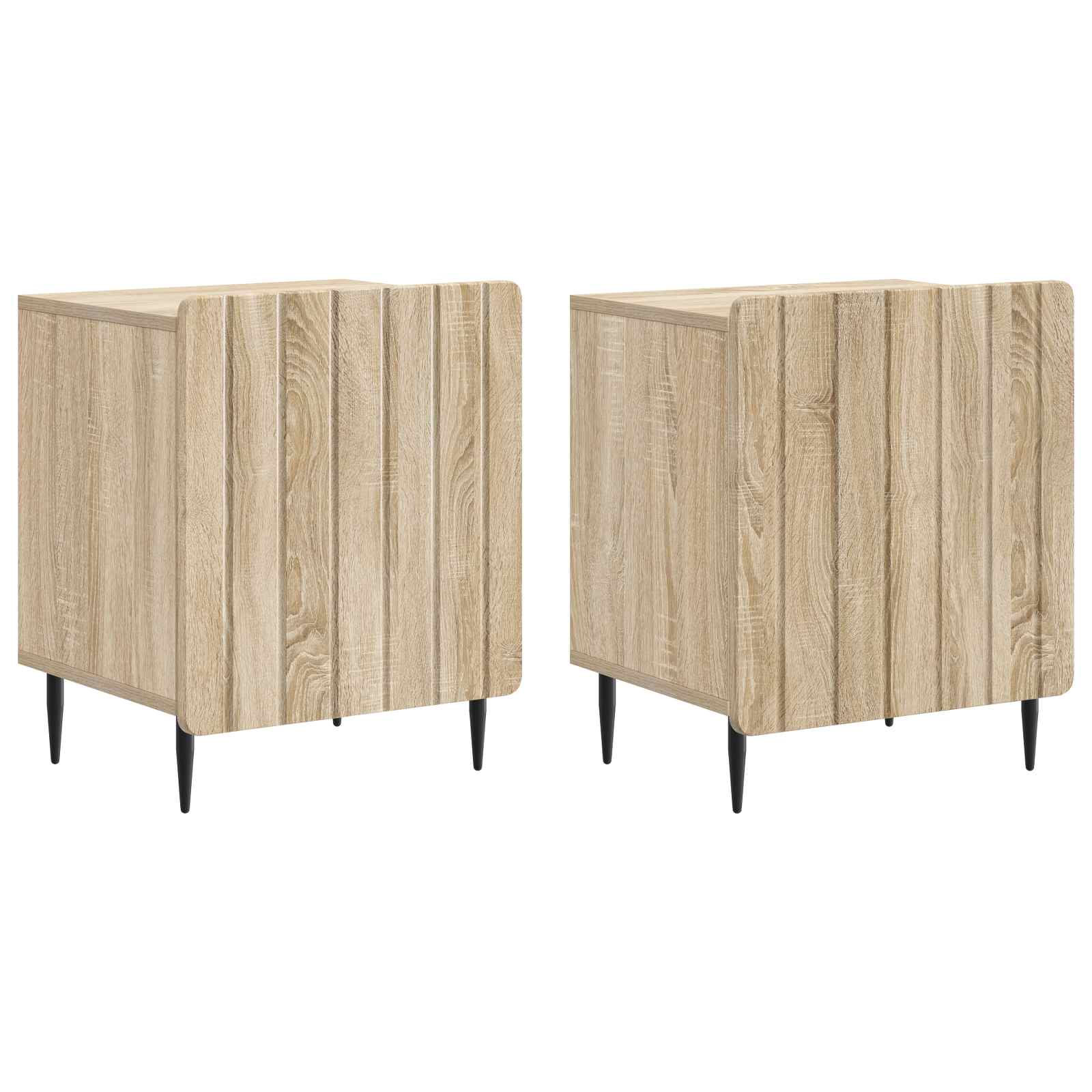 Natskab 2 pcs Sonoma-eg 43 x 34,5 x 52 cm Konstrueret træ billede