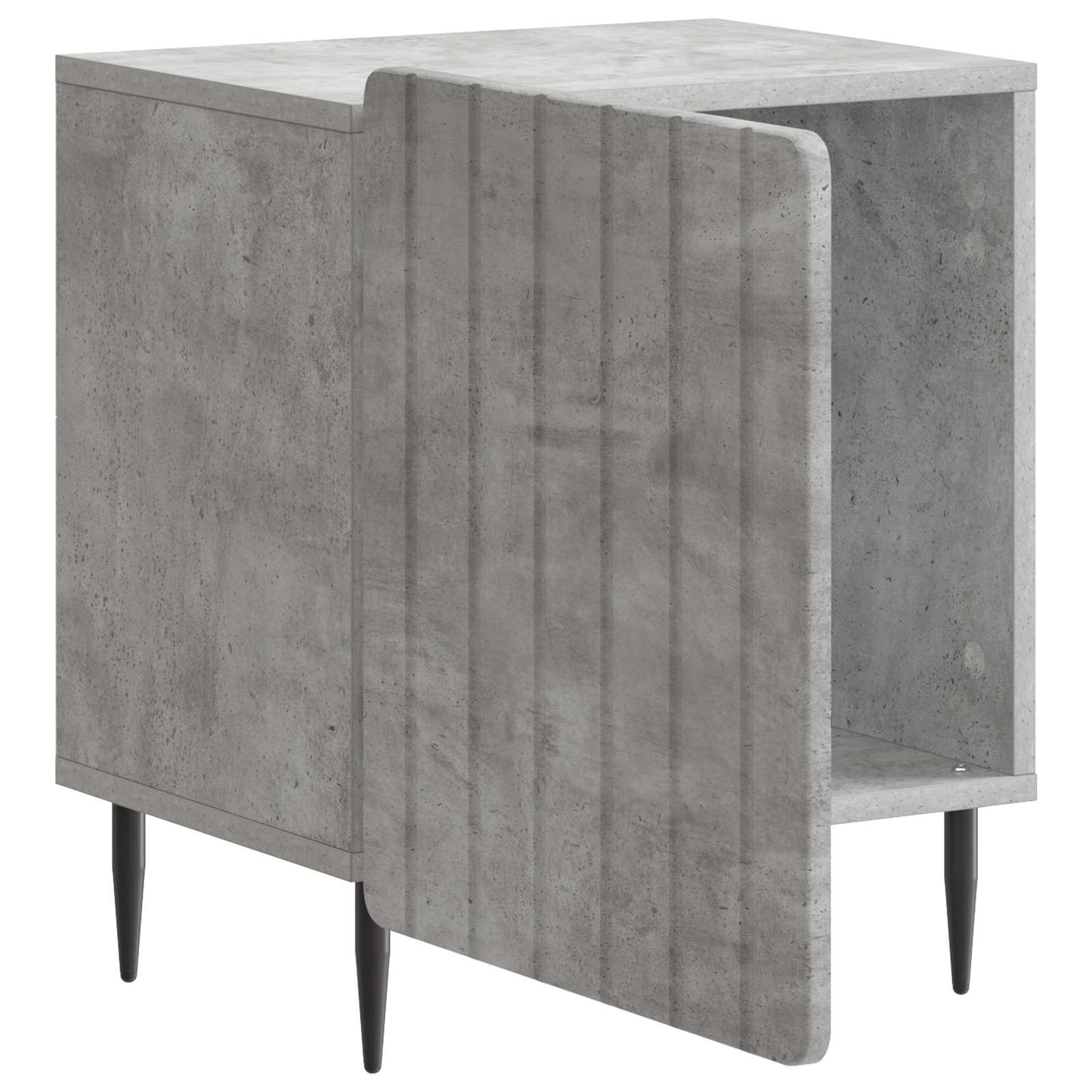 Natskab 2 pcs Betongrå 43 x 34,5 x 52 cm Konstrueret træ