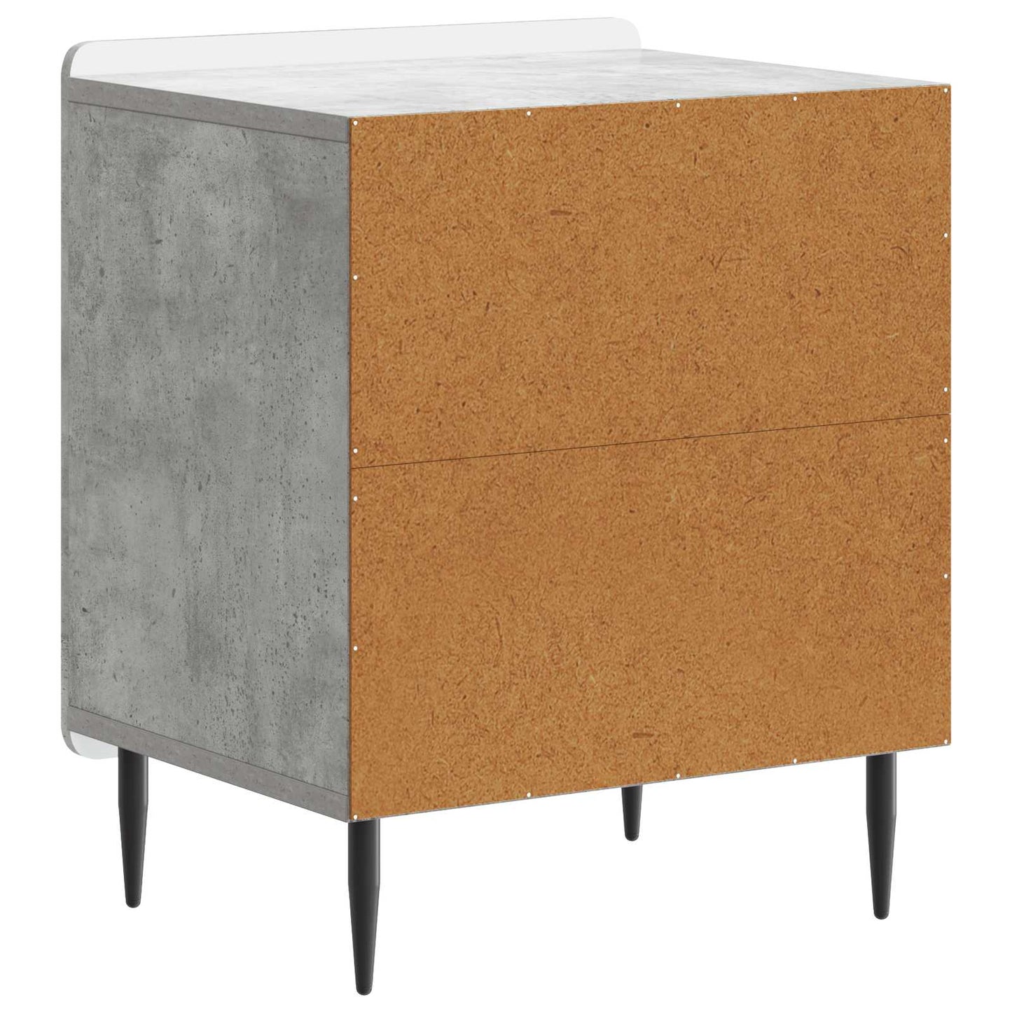 Natskab 2 pcs Betongrå 43 x 34,5 x 52 cm Konstrueret træ
