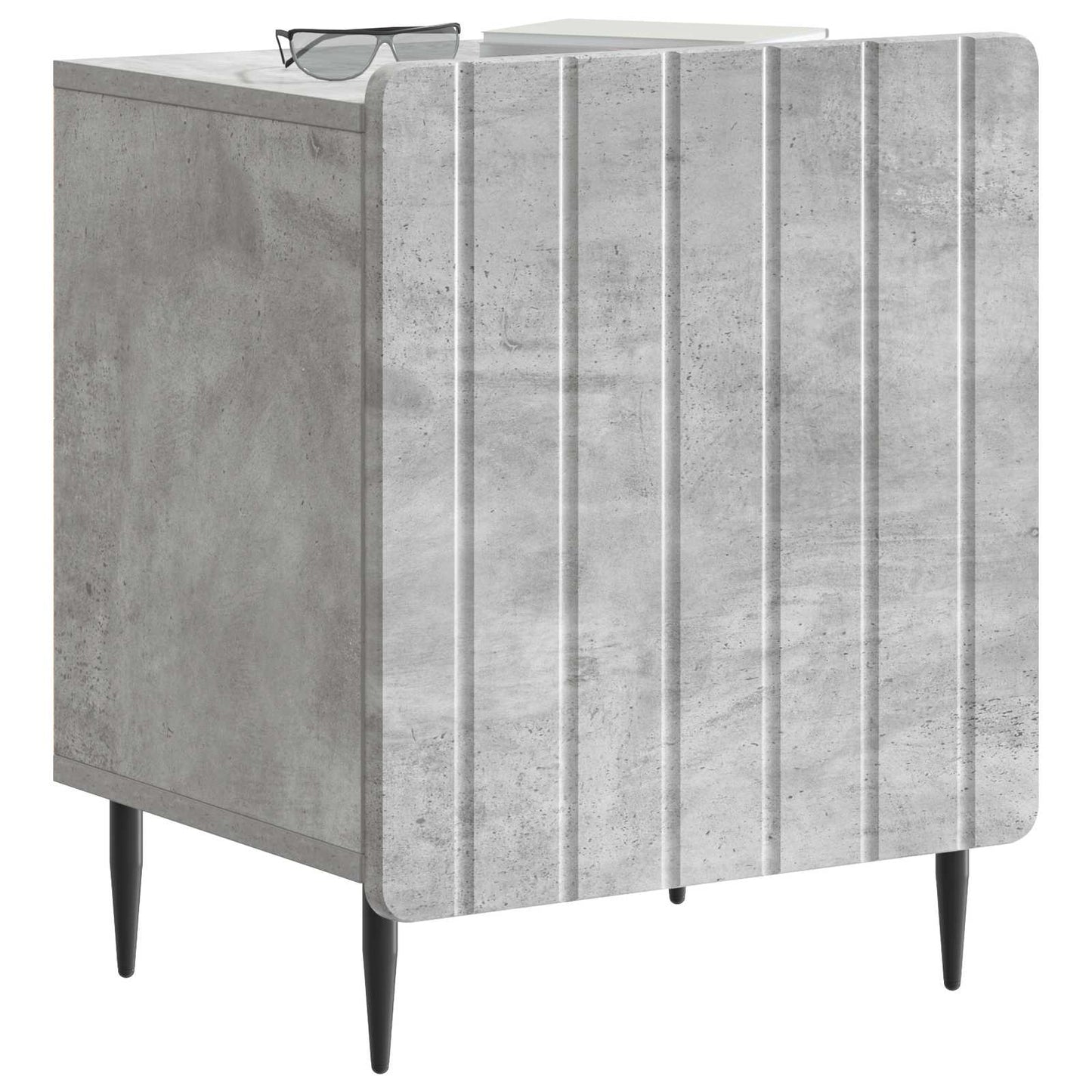Natskab 2 pcs Betongrå 43 x 34,5 x 52 cm Konstrueret træ