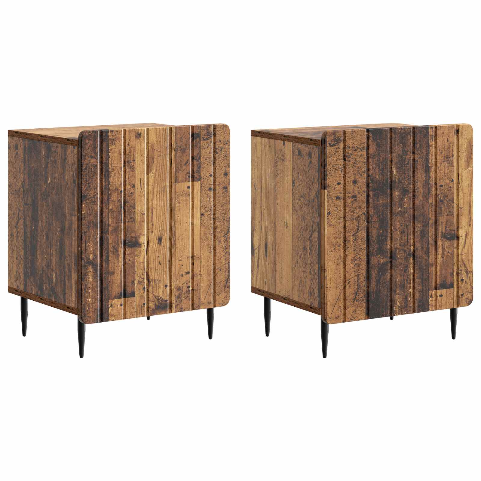 Natskab 2 pcs Gammelt træ 43 x 34,5 x 52 cm Konstrueret træ billede