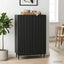 Sideboard Sort 66 x 34,5 x 92 cm Konstrueret træ