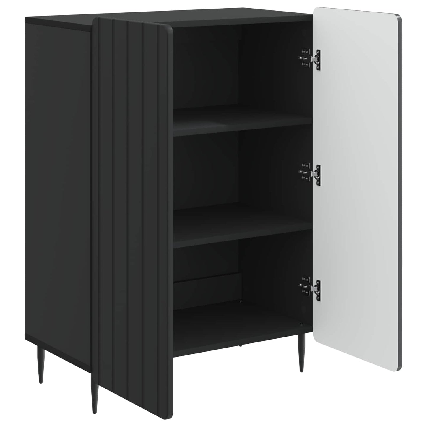 Sideboard Sort 66 x 34,5 x 92 cm Konstrueret træ
