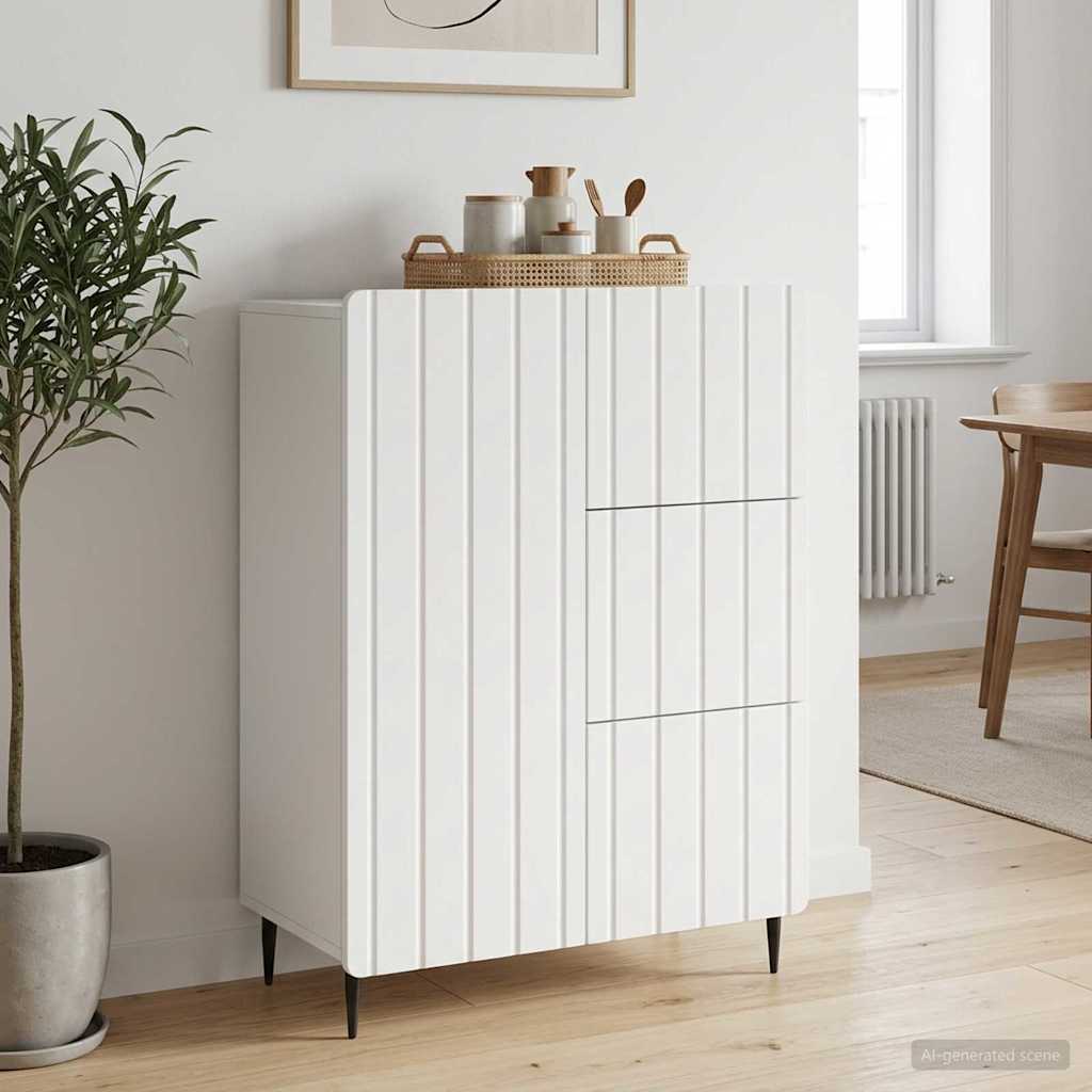 Sideboard Hvid 66 x 34,5 x 91,5 cm Konstrueret træ