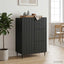 Sideboard med skuffe Sort 66 x 34,5 x 91,5 cm Konstrueret træ
