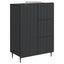 Sideboard med skuffe Sort 66 x 34,5 x 91,5 cm Konstrueret træ