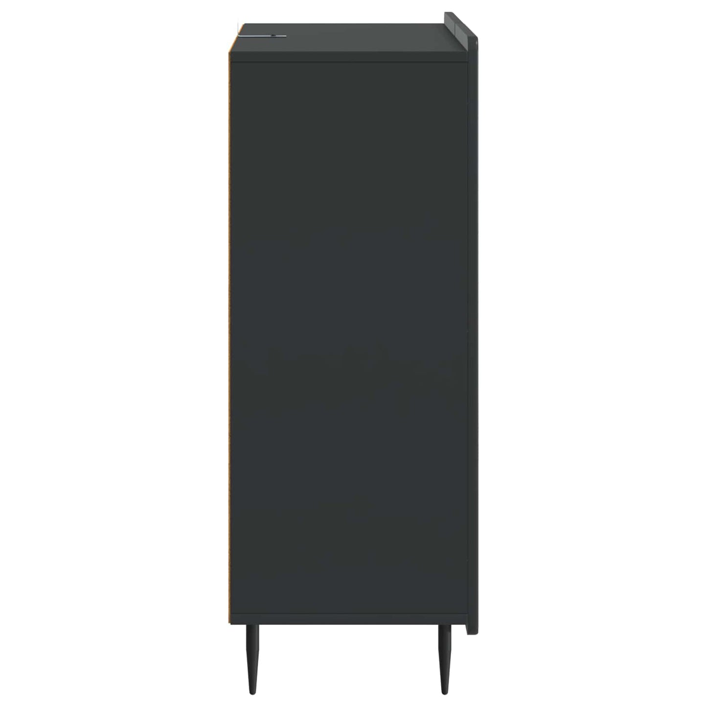 Sideboard med skuffe Sort 66 x 34,5 x 91,5 cm Konstrueret træ