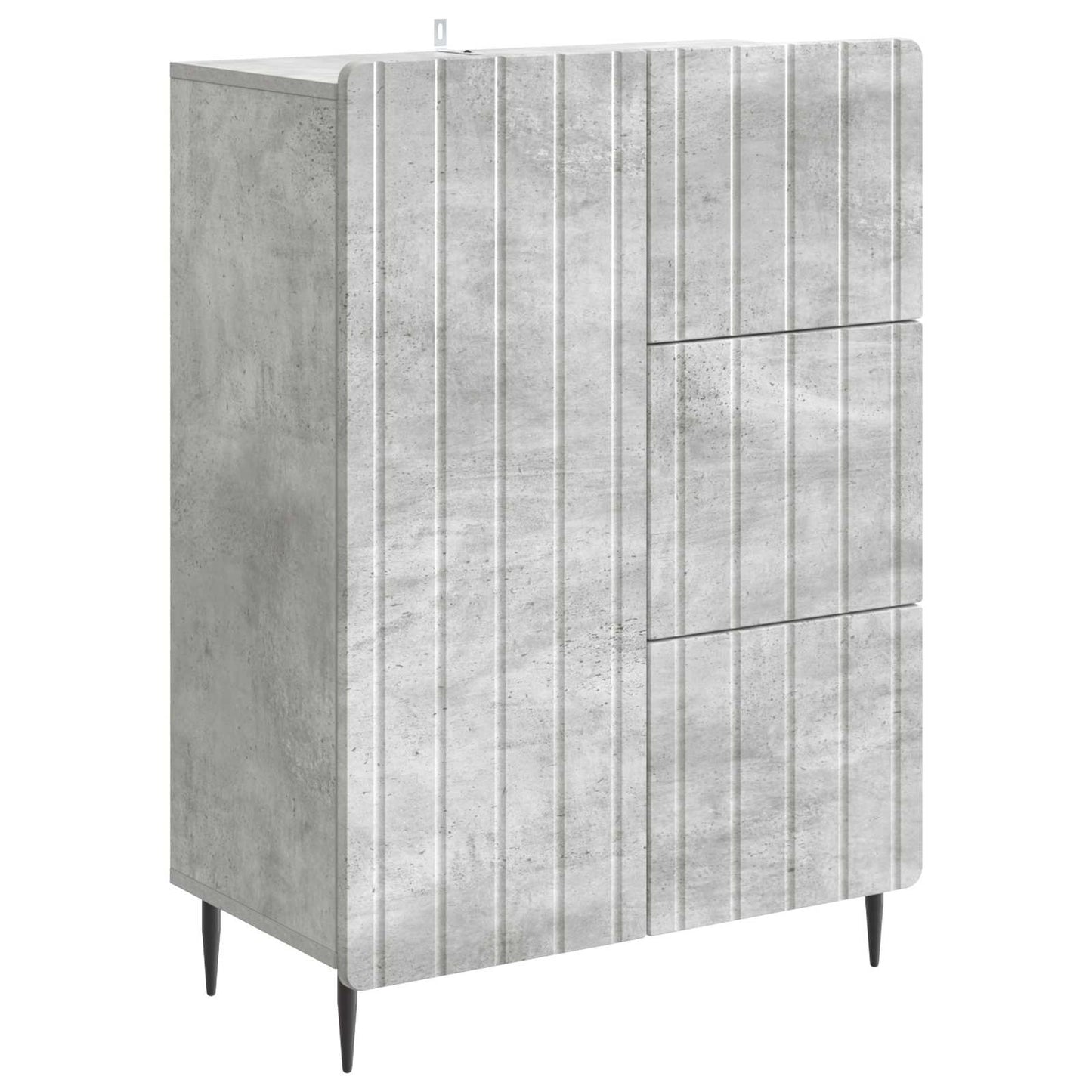 Sideboard Betongrå 66 x 34,5 x 91,5 cm Konstrueret træ