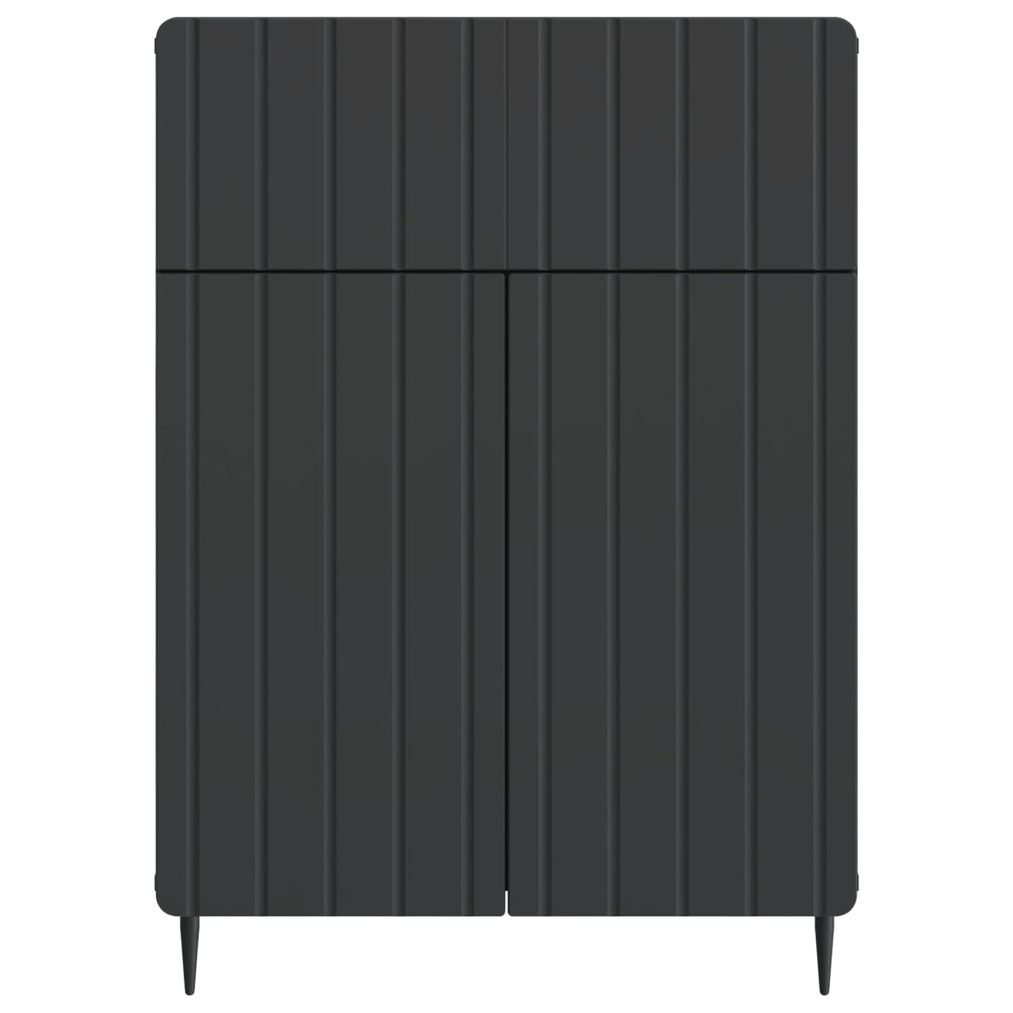 Sideboard med skuffe Sort 66 x 34,5 x 92 cm Konstrueret træ