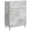 Sideboard med skuffe Betongrå 66 x 34,5 x 92 cm Konstrueret træ