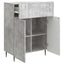 Sideboard med skuffe Betongrå 66 x 34,5 x 92 cm Konstrueret træ
