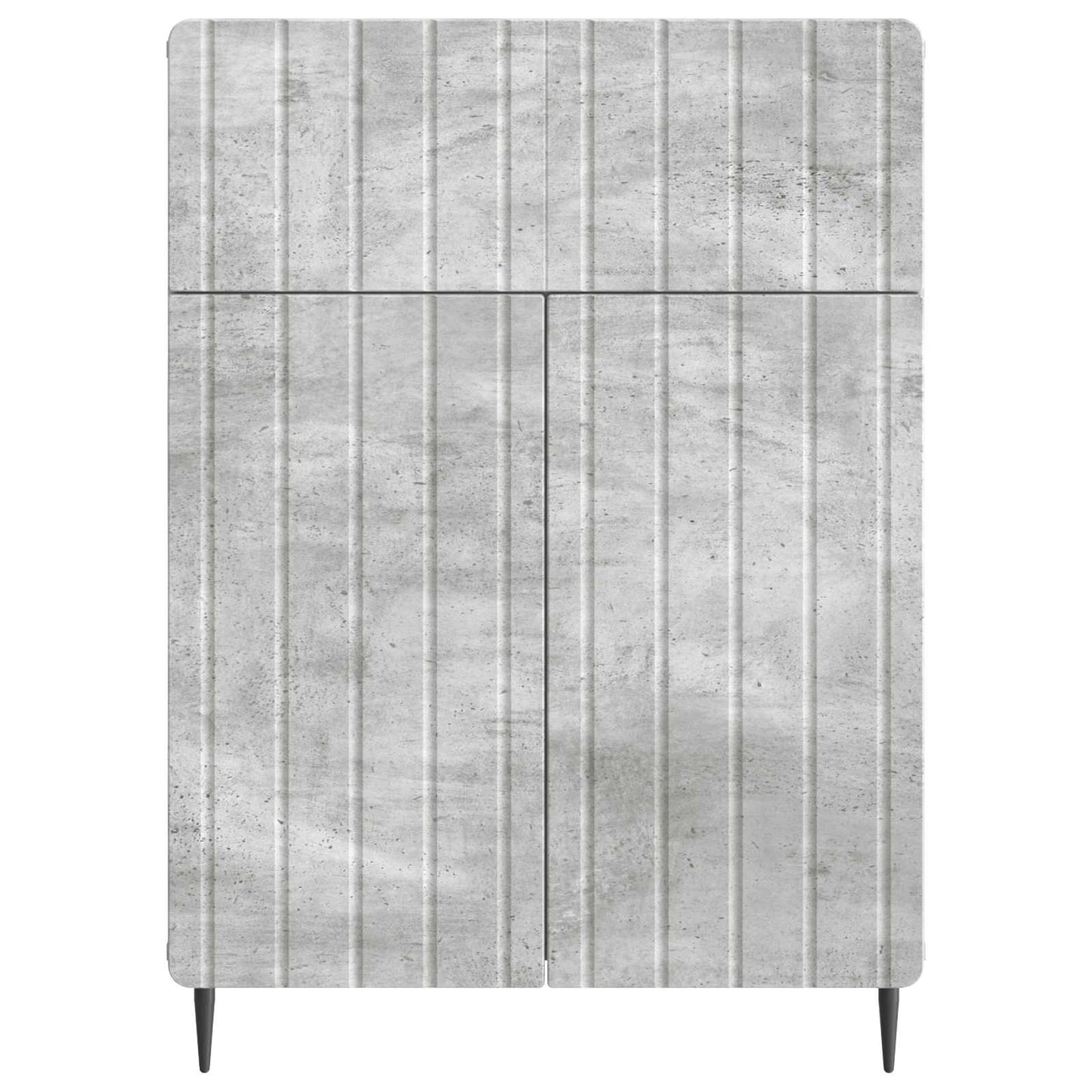 Sideboard med skuffe Betongrå 66 x 34,5 x 92 cm Konstrueret træ