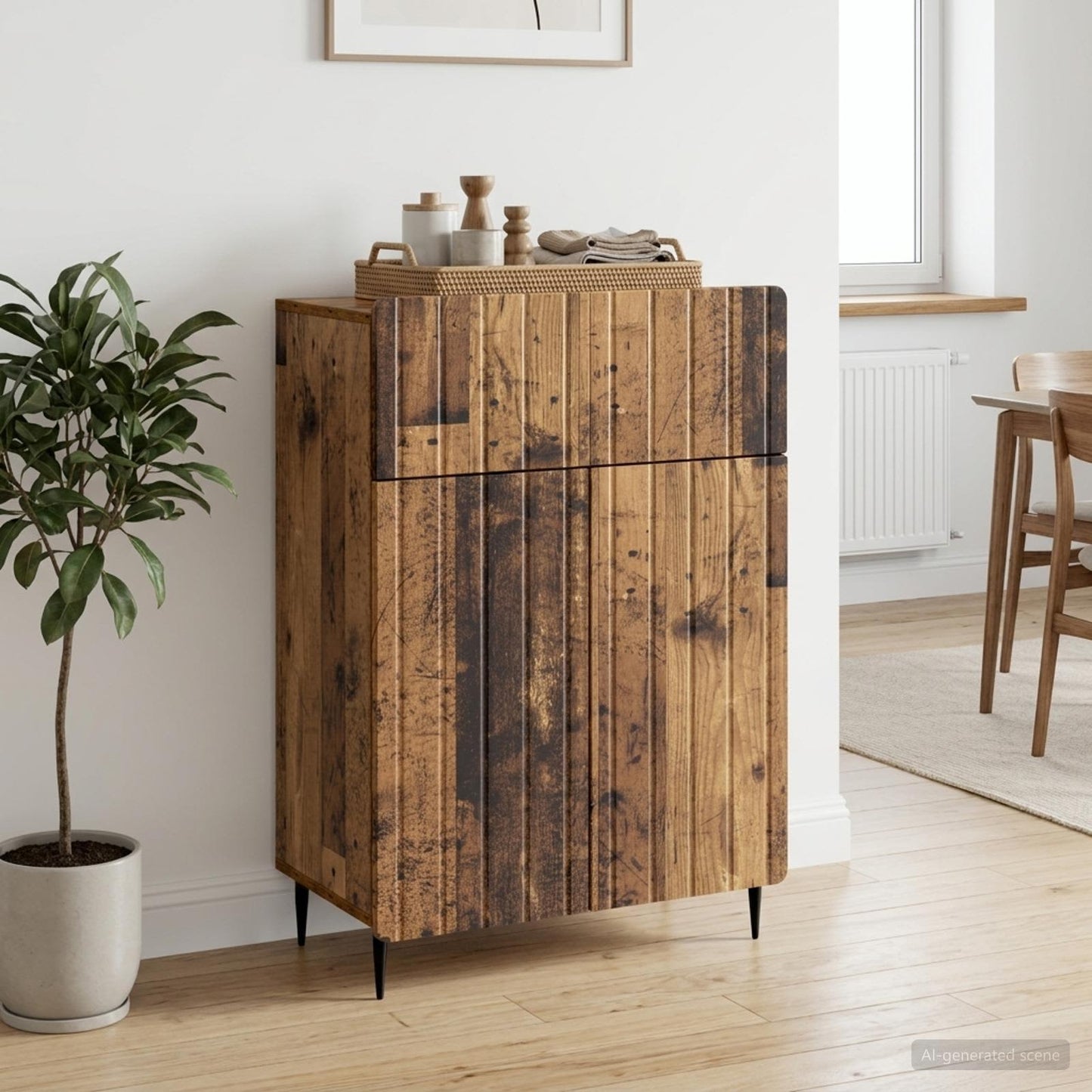 Sideboard Gammelt træ 66 x 34,5 x 92 cm Konstrueret træ