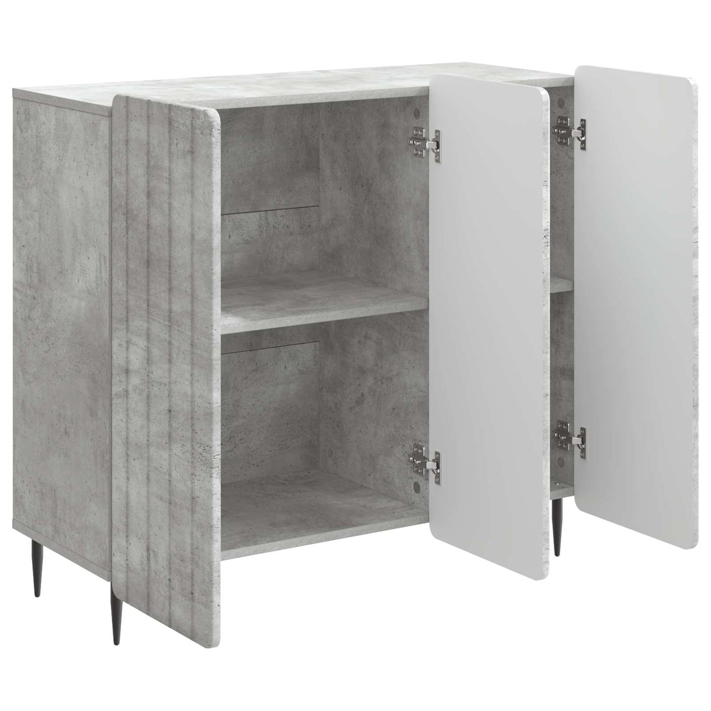 Sideboard Betongrå 89 x 34,5 x 82 cm Konstrueret træ