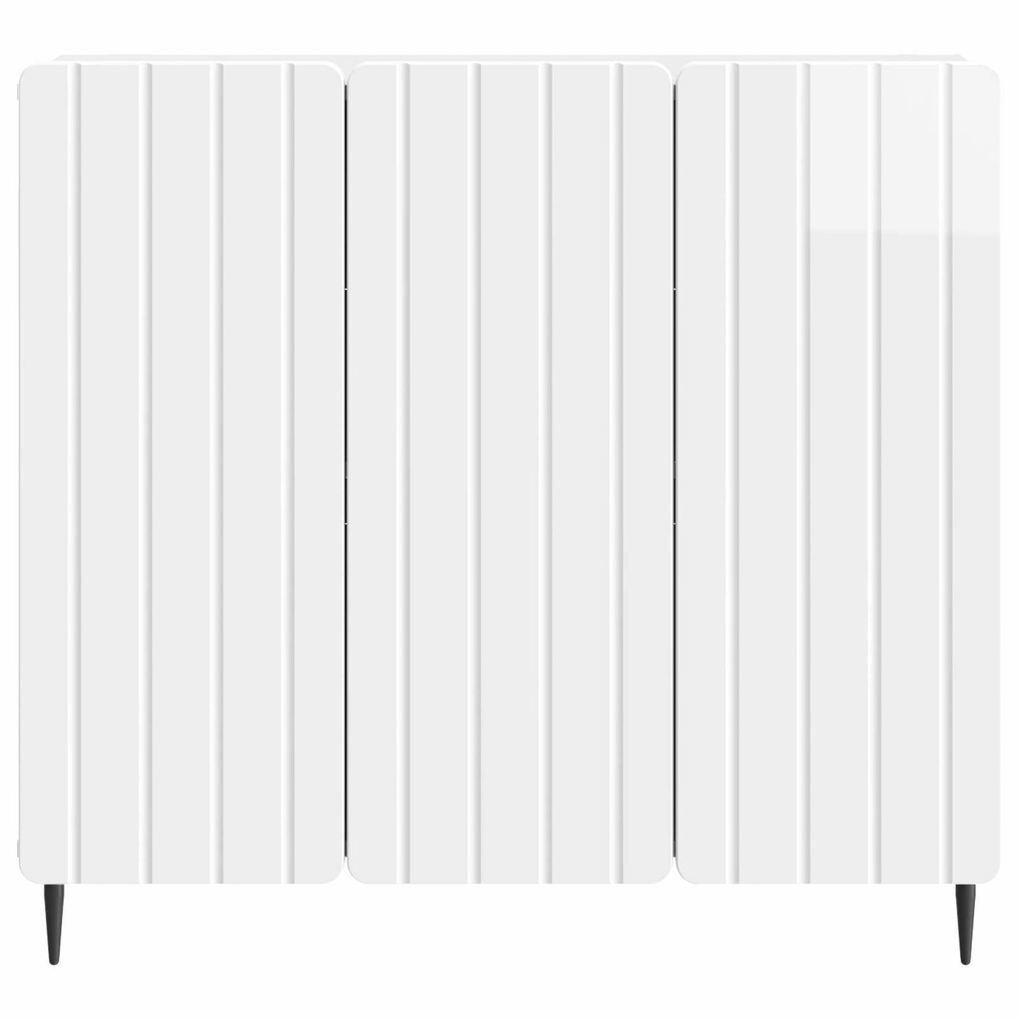 Sideboard Hvid højglans 89 x 34,5 x 82 cm Konstrueret træ