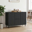 Sideboard med skuffe Sort 89 x 34,5 x 62 cm Konstrueret træ
