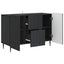 Sideboard med skuffe Sort 89 x 34,5 x 62 cm Konstrueret træ