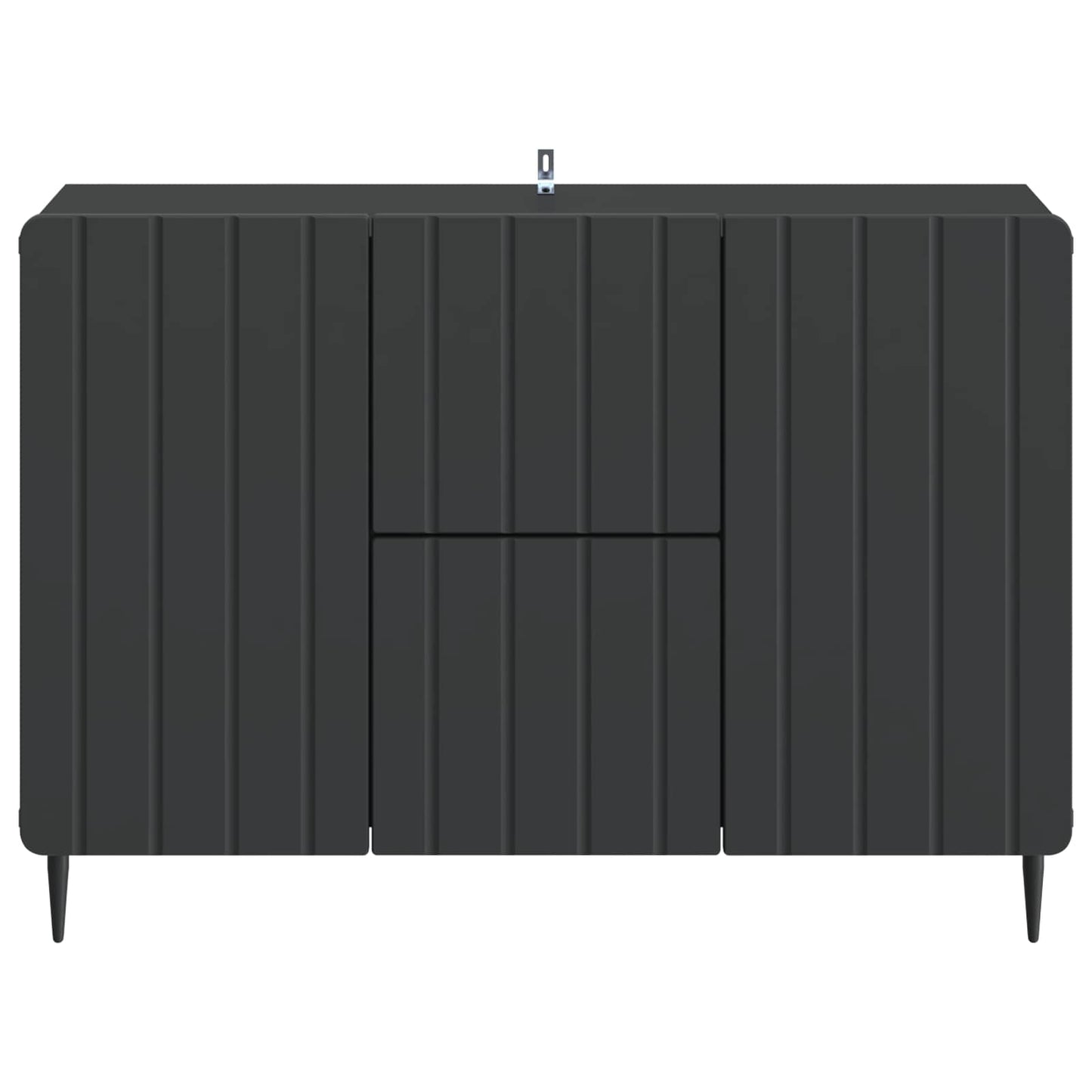 Sideboard med skuffe Sort 89 x 34,5 x 62 cm Konstrueret træ