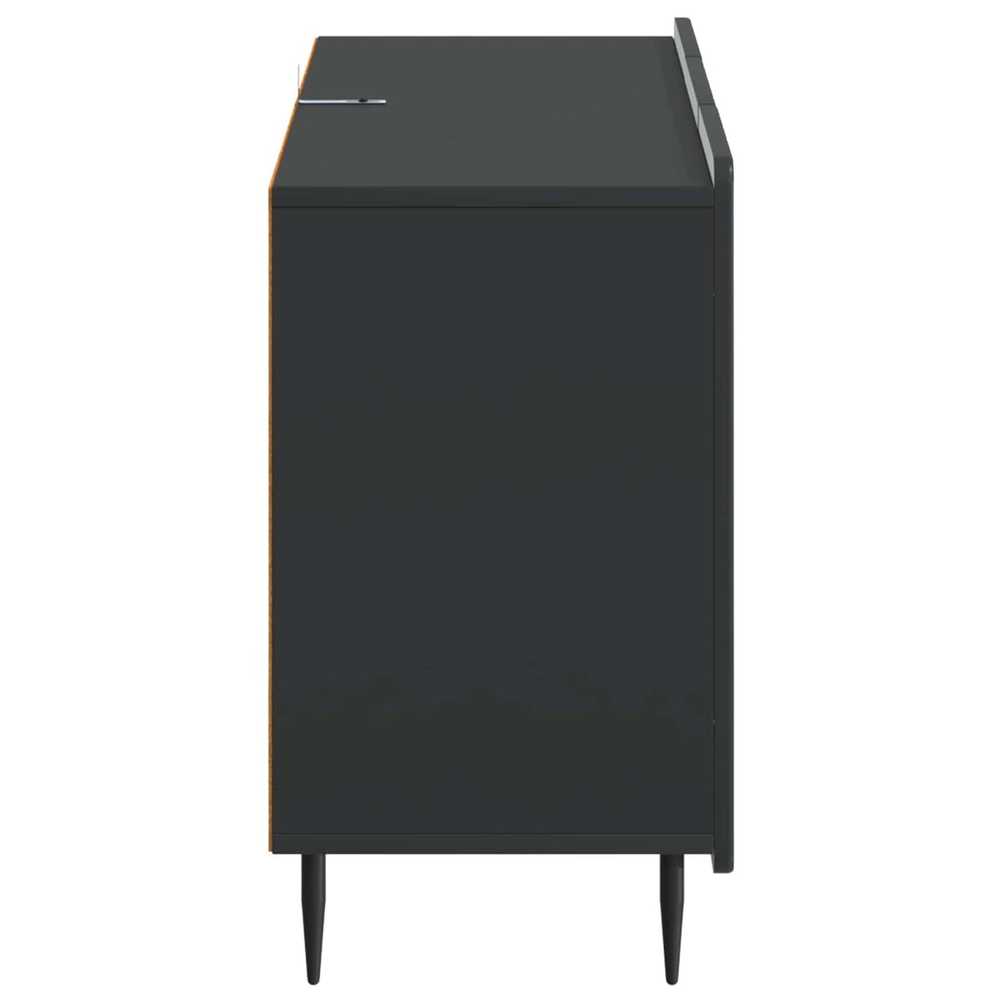 Sideboard med skuffe Sort 89 x 34,5 x 62 cm Konstrueret træ
