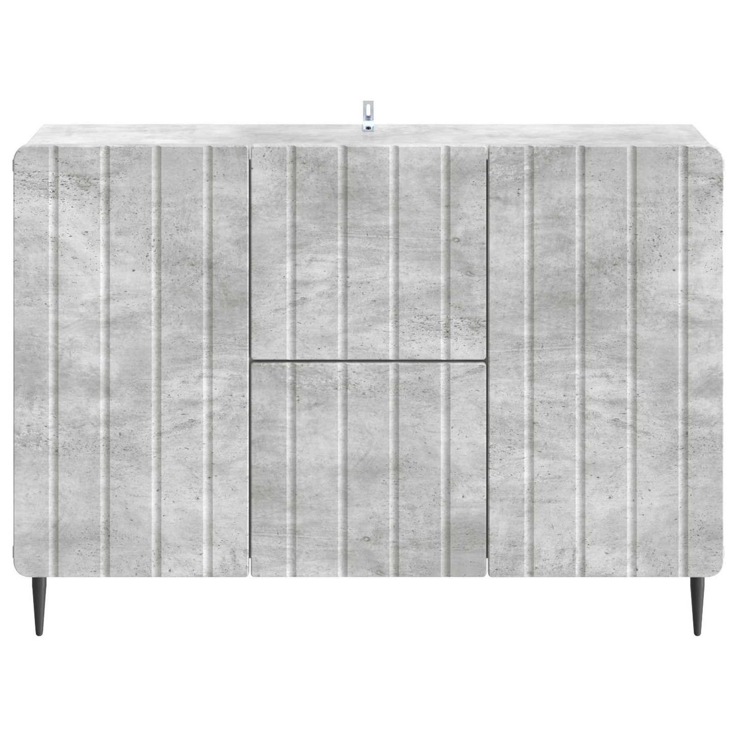 Sideboard med skuffe Betongrå 89 x 34,5 x 62 cm Konstrueret træ
