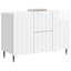 Sideboard Hvid højglans 89 x 34,5 x 62 cm Konstrueret træ