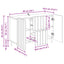 Sideboard Gammelt træ 89 x 34,5 x 62 cm Konstrueret træ