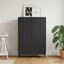 Sideboard med skuffe Sort 66 x 34,5 x 97 cm Konstrueret træ