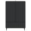 Sideboard med skuffe Sort 66 x 34,5 x 97 cm Konstrueret træ
