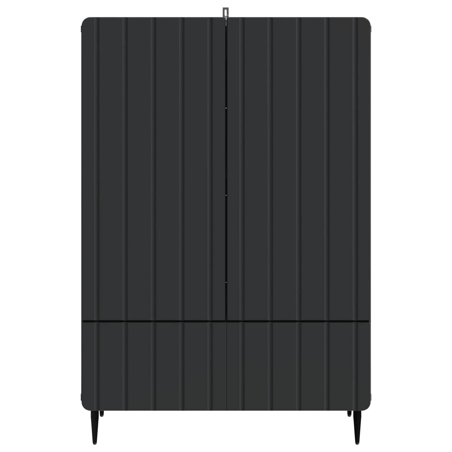 Sideboard med skuffe Sort 66 x 34,5 x 97 cm Konstrueret træ