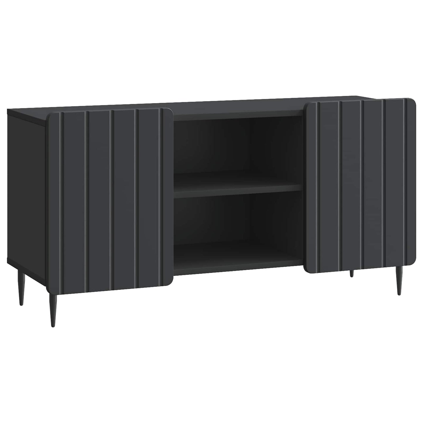 TV-skab Sort 102 x 34,5 x 52 cm Konstrueret træ