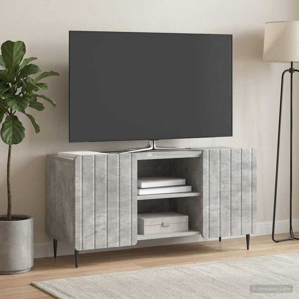TV-skab Betongrå 102 x 34,5 x 52 cm Konstrueret træ