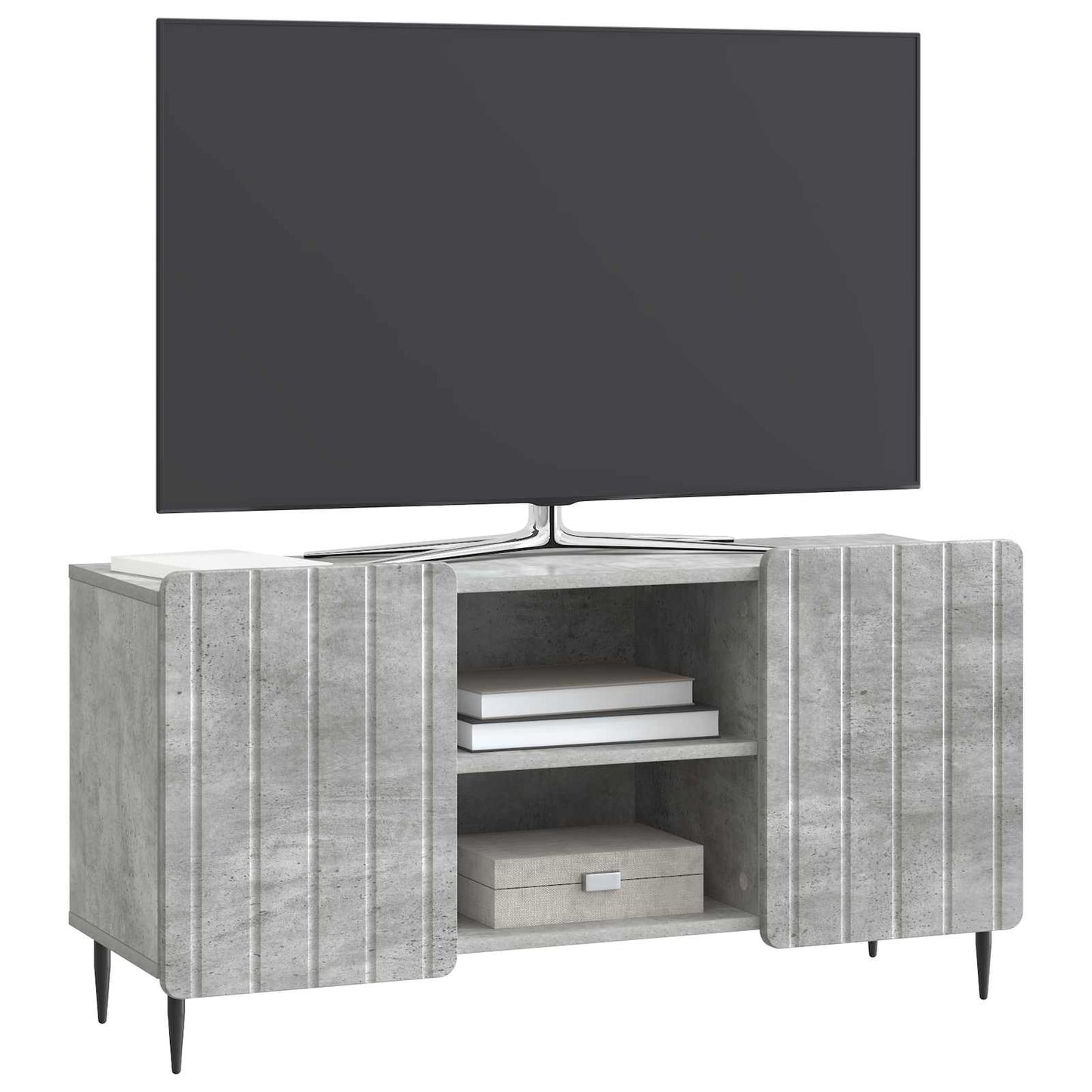 TV-skab Betongrå 102 x 34,5 x 52 cm Konstrueret træ