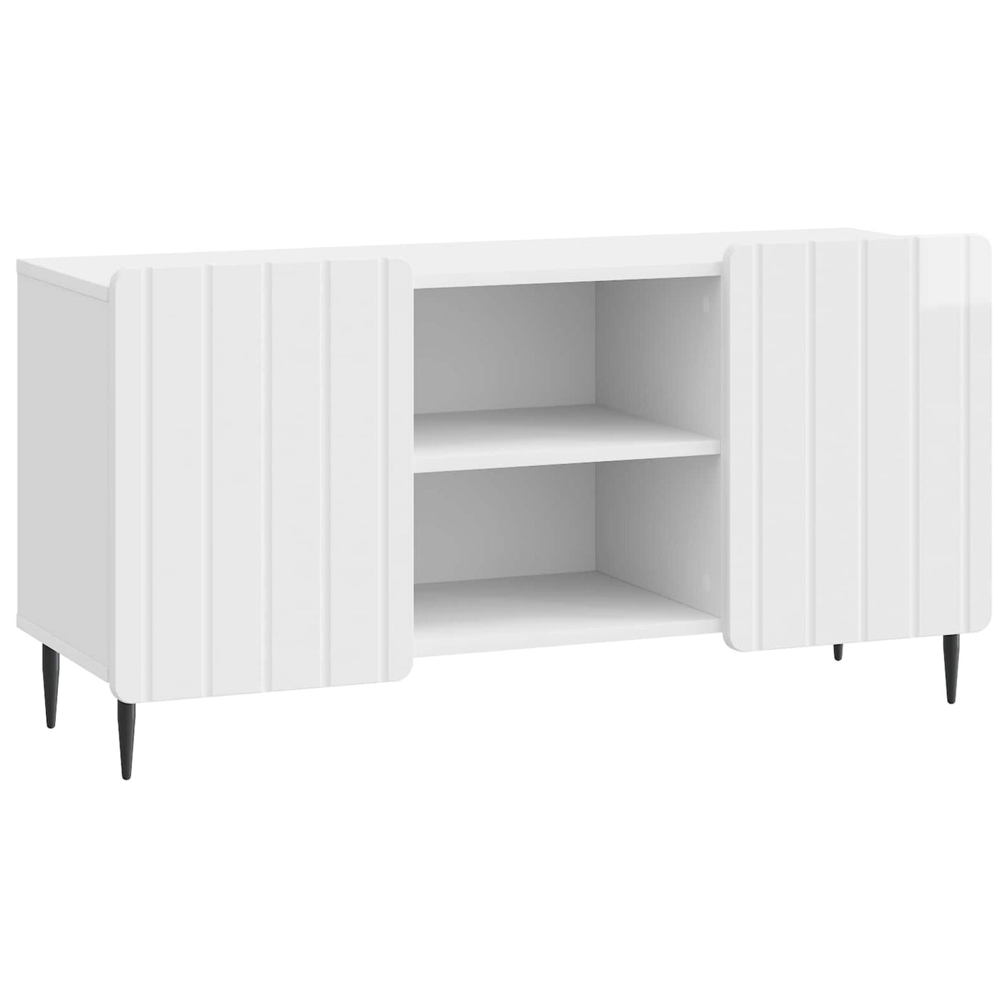 TV-skab Hvid højglans 102 x 34,5 x 52 cm Konstrueret træ