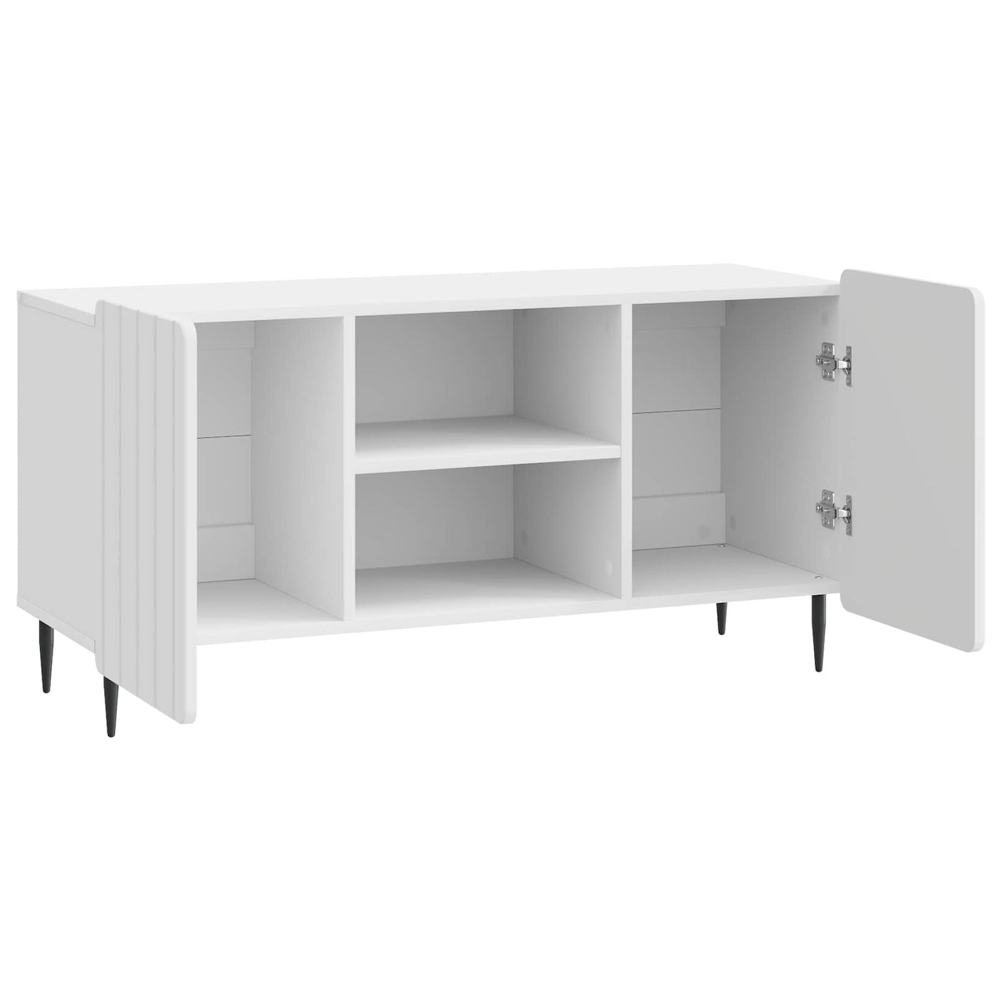 TV-skab Hvid højglans 102 x 34,5 x 52 cm Konstrueret træ