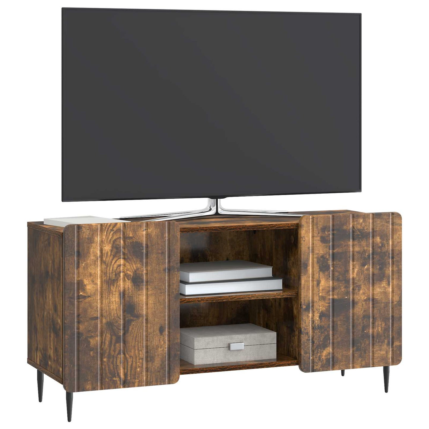TV-skab Røget eg 102 x 34,5 x 52 cm Konstrueret træ