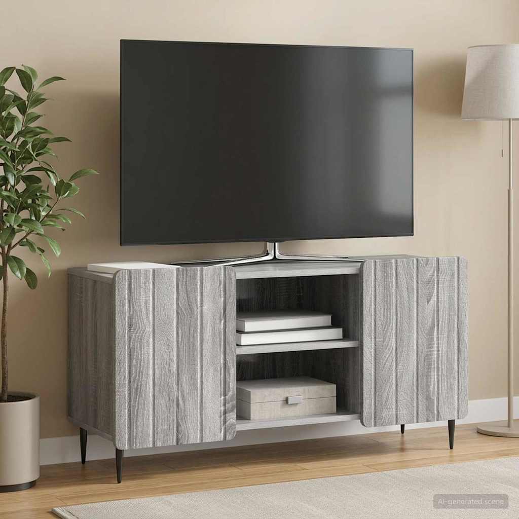 TV-skab Grå sonoma-eg 102 x 34,5 x 52 cm Konstrueret træ