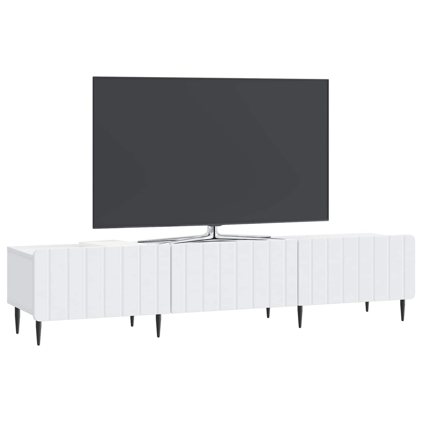 TV-skab med skuffe Hvid 147 x 34,5 x 32 cm Konstrueret træ